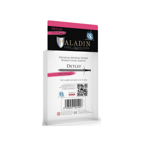Paladin Sleeves - Detlef Premium Medium Wider 55x75mm (55 Sleeves)