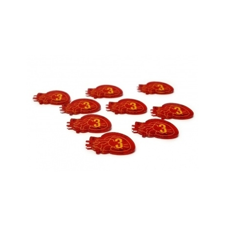 e-Raptor Stamina Tokens Set 3 pt (15 pcs)