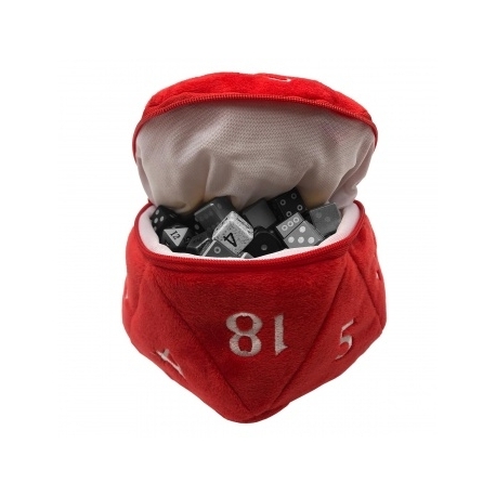 UP - D20 Plush Dice Bag - Red
