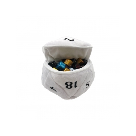 UP - D20 Plush Dice Bag - White