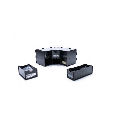 Kraken Wargames Black Paint Rack: Eckteil mit Schubladen