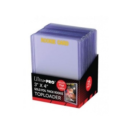 UP - Toploader - 3 x 4" 75PT Rookie Gold Thick (25 pieces)"
