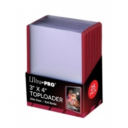 UP - Toploader - 3 x 4" Red Border (25 pieces)"