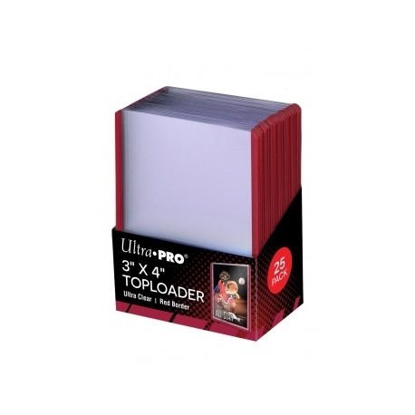 UP - Toploader - 3 x 4" Red Border (25 pieces)"
