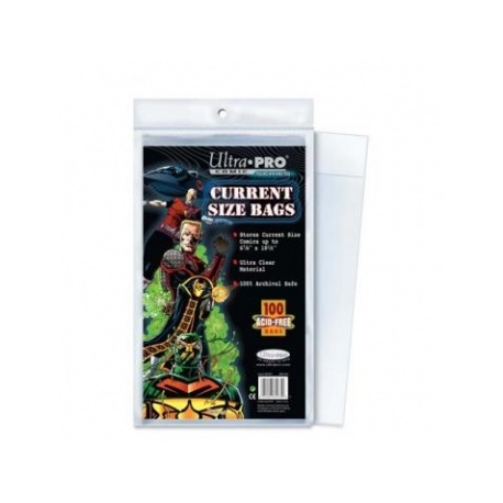 UP - Comic Bags - Current Size (100 Bags)
