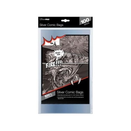 UP - Comic Bags - Silver Size (100 Bags)