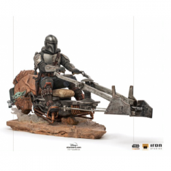 The Mandalorian - The Mandalorian on Speederbike Deluxe Art Scale 1/10