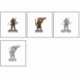 D&D Nolzur's Marvelous Miniatures: Orc Ranger Male (4 Units) - EN