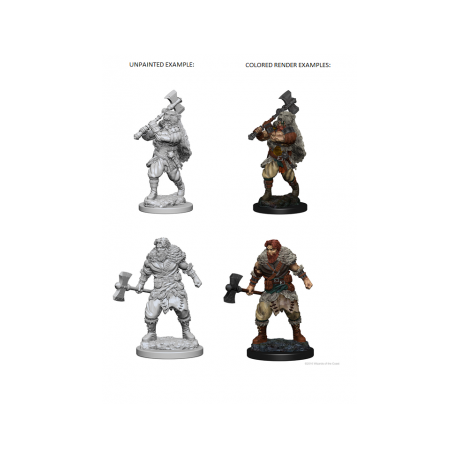 D&D Nolzur's Marvelous Unpainted Miniatures - Human Male Barbarian (6 Units)