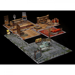 e-Raptor RPG TAVERN Set - Objects + Modular Map