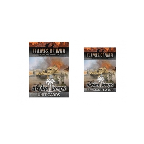 Flames of War -German Afrika Korps Card Bundle (Inglés)