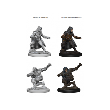 Pathfinder Deep Cuts Unpainted Miniatures - Human Male Rogue (6 Units)