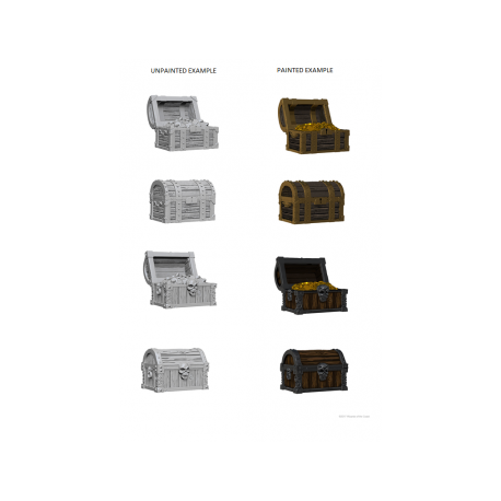 WizKids Deep Cuts Unpainted Miniatures - Chests (6 Units)