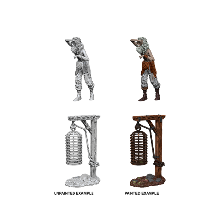 WizKids Deep Cuts Unpainted Miniatures - Hanging Cage (6 Units)