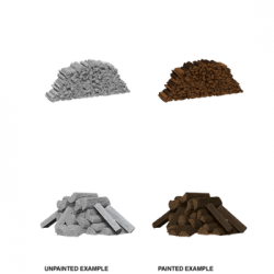 WizKids Deep Cuts Unpainted Miniatures - Piles of Wood (6 Units)