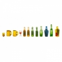 Ziterdes - Trinkglasflaschen und Gläser-Set, 24 Stück
