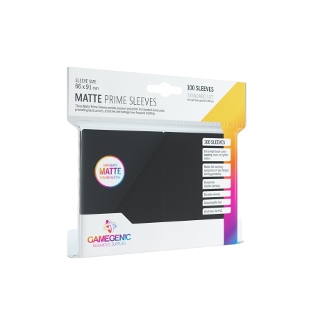 Gamegenic - Matte Prime Sleeves Black (100 Sleeves) de Gamegenic