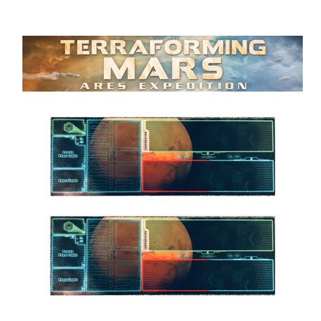Pack of 2 Neoprene Mats Expedition Ares Terraforming Mars of the Maldito Games brand