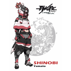 Shinobi Yamato character from the Takkure board game by Zenit Miniatures