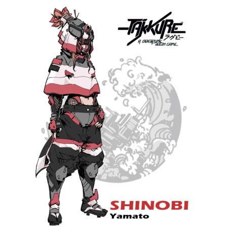 Shinobi Yamato character from the Takkure board game by Zenit Miniatures