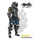 Lobo Teriomorprhs character from the Takkure board game by Zenit Miniatures
