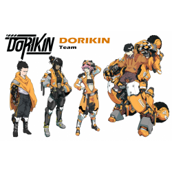 Dorikin Team character from the Takkure board game by Zenit Miniatures
