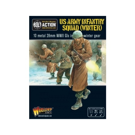 Bolt Action US Army Infantry Squad (Winter) (Inglés) de Warlord Games