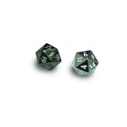 UP - Dice - Heavy Metal D20 2-Dice Set - Gun Metal