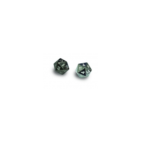 UP - Dice - Heavy Metal D20 2-Dice Set - Gun Metal