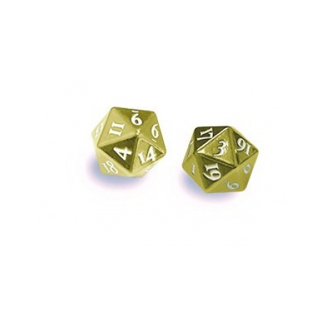 UP Dice Heavy Metal D20 2-Dice Set Gold de Ultra Pro