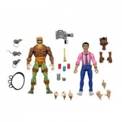 Teenage Mutant Ninja Turtles (Cartoon) - 7' Scale Action Figure - Rat King & Vernon 2 pack