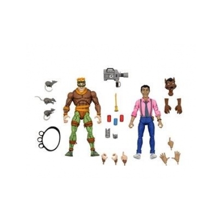 Teenage Mutant Ninja Turtles (Cartoon) - 7' Scale Action Figure - Rat King & Vernon 2 pack