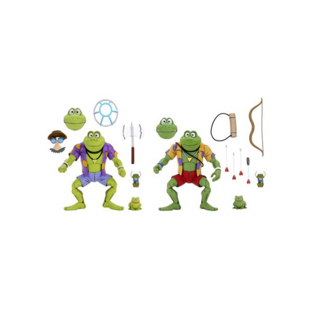 TMNT (Cartoon) - 7 inch Scale Action Figure - Genghis & Rasputin Frog 2 pack
