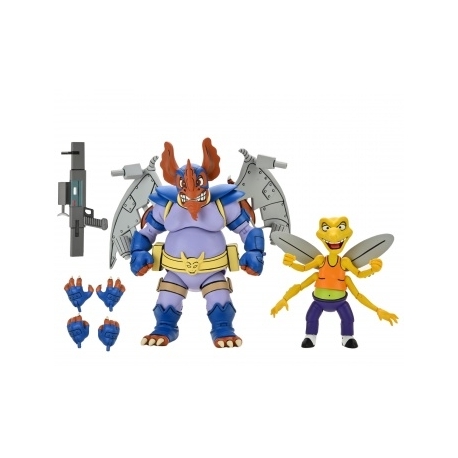 Teenage Mutant Ninja Turtles (Cartoon) - 7' Scale Action Figure - Wingnut and Screwloose 2 Pack