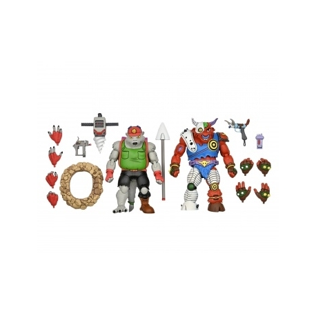 Teenage Mutant Ninja Turtles (Cartoon) - 7' Scale Action Figure - Dirtbag and Groundchuck