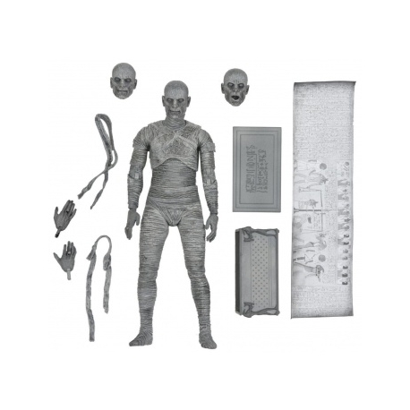 Universal Monsters - 7 Scale Action Figure - Ultimate Mummy (Black & White)