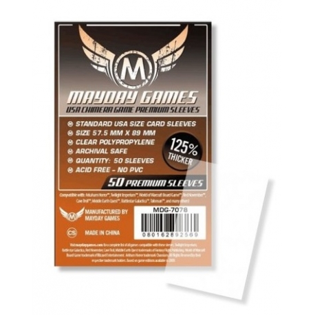 [7078] Premium USA Chimera Game Sleeves 57.5 X 89 MM (50 pack) (Orange)