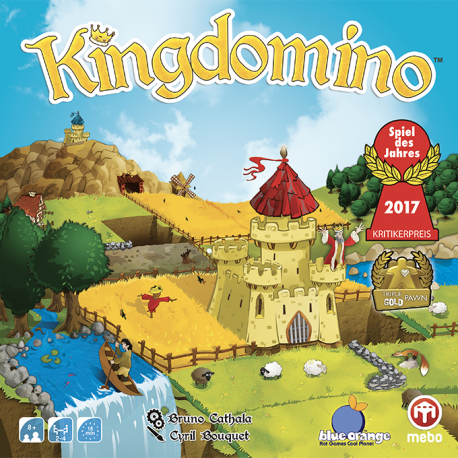 O jogo familiar Kingdomino da Mebo Games 