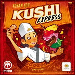 O jogo de tabuleiro Kushi Express da Mebo Games 