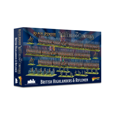 Black Powder Epic Battles: Waterloo - British Highlanders & Riflemen Plastic Boxset (Inglés)