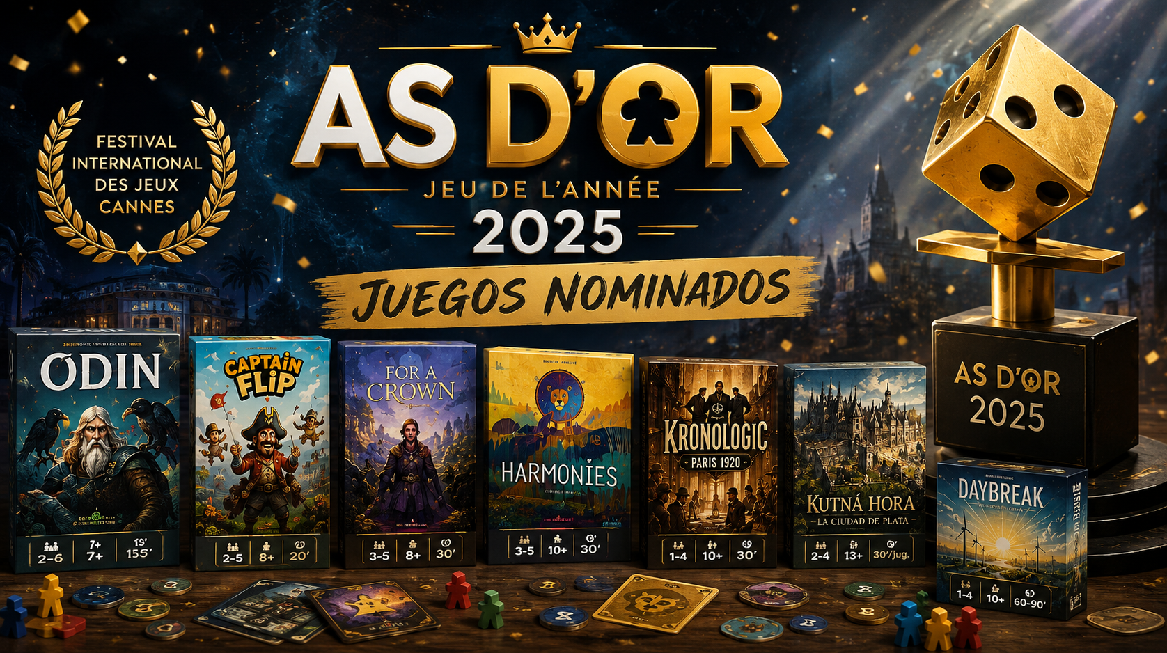 Juegos nominados a los premios As d'Or 2025